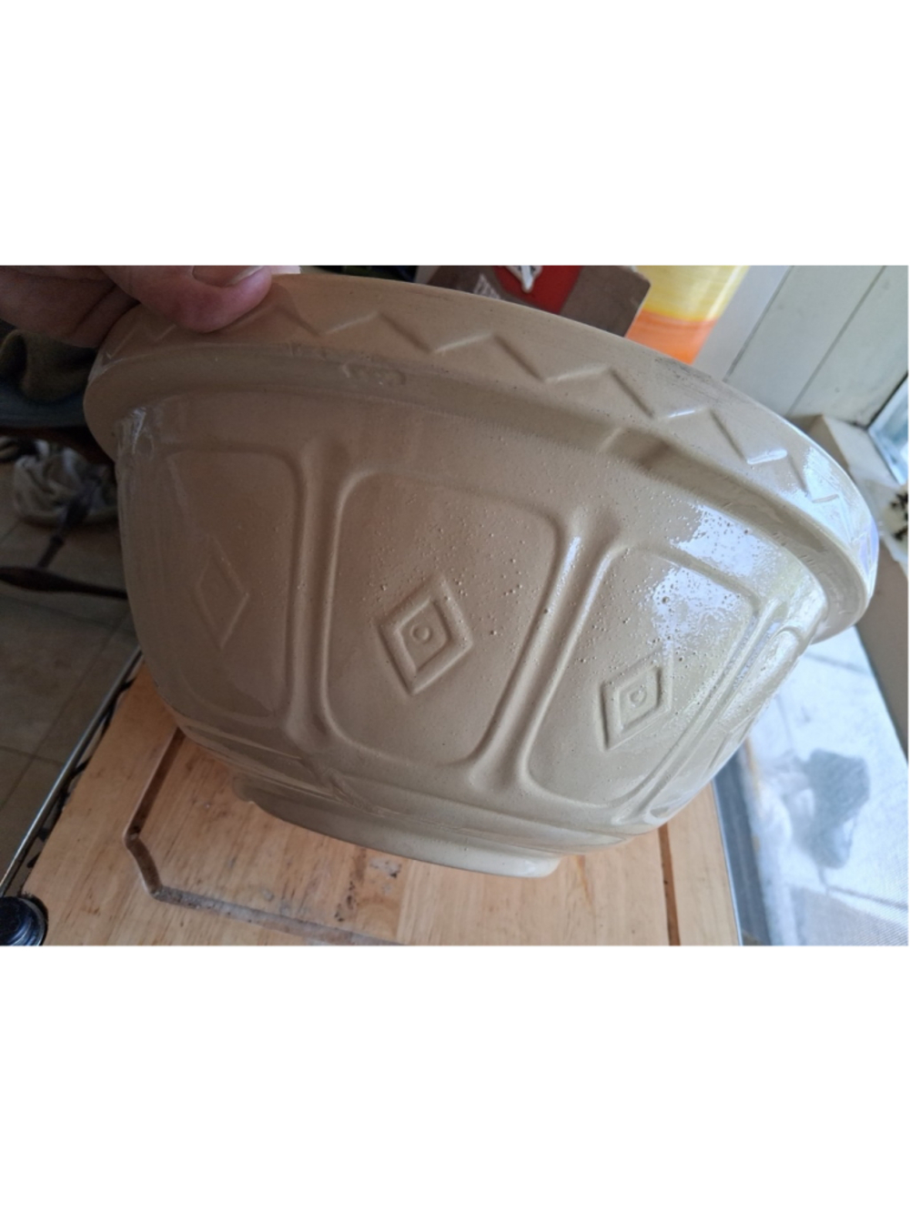 Vintage Mason Cash & Co Church Gresley Beige Ceramic Made In England Bowl #12